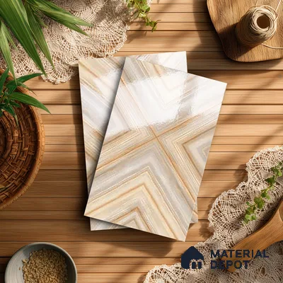 Brown Marble Look LM 20134 8 ft x 4 ft Glossy Finish Decorative Laminate - 1 mm | Suitable for TV Unit, Wardrobe, Kitchen Cabinets