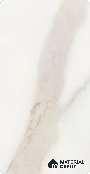 Ferrero 1B 0717 White Bianco 8 ft x 4 ft Marble Series High Gloss Finish Acrylic Laminate - 1.5 mm (LM 01109) | Matching Edgeband Code - 717 | Suitable for TV Unit, Wardrobe, Kitchen Cabinets