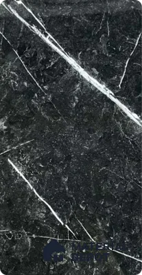 Ferrero 1B 0718 Negro Marquina 8 ft x 4 ft Marble Series High Gloss Finish Acrylic Laminate - 1.5 mm (LM 01110) | Matching Edgeband Code - 718 |  Suitable for TV Unit, Wardrobe, Kitchen Cabinets