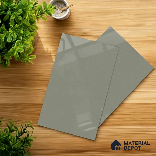 Grey Sparkle Look 2B2131 A 8 PR+ 8 ft x 4 ft Glossy Finish Decorative Laminate - 1 mm | Suitable for TV Unit, Wardrobe, Kitchen Cabinets