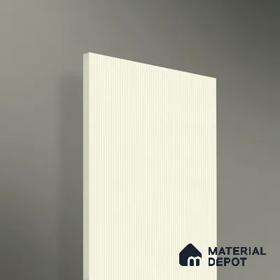 Warm Cream Fluted Solid Color 2BBR 4003 A 191 Warm Whisper 8 ft x 4 ft Matte Finish Decorative Laminate - 1 mm | Suitable for TV Unit,Wardrobe, Kitchen Cabinets