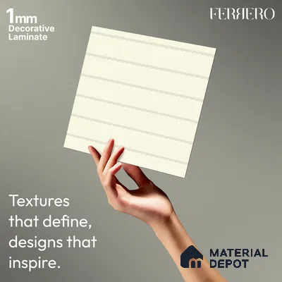 Patterned look 2BBR 4003 A 122 Warm Whisper 8 ft x 4 ft Texture Finish Decorative Laminate - 1 mm | Suitable for Bedroom, TV Unit, Wardrobe | Matching Edgeband 75637 from Rehau