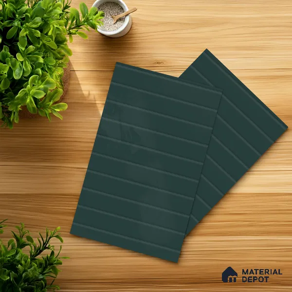 Patterned look 2B8092 A 122 Twilight Teal 8 ft x 4 ft Texture Finish Decorative Laminate - 1 mm | Suitable for Bedroom, TV Unit, Wardrobe | Matching Edgeband 10194 from Prism