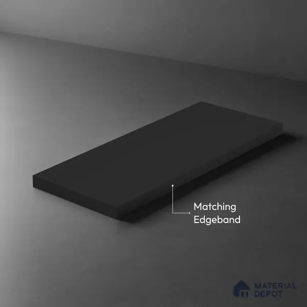 Black Solid Colors Look 2B4154 A 155 8 ft x 4 ft Matte Finish Decorative Laminate - 1 mm | Suitable for Living Room, Kitchen, Office