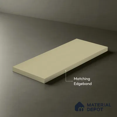 Beige Solid Colors look 2B8062 A 155 Clay Mist 8 ft x 4 ft Matte Finish Decorative Laminate - 1 mm | Suitable for Living Room, Kitchen, Office | Matching Edgeband 75705 from Rehau