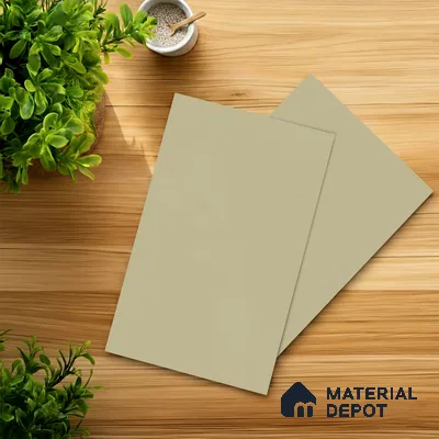 Beige Solid Colors look 2B8062 A 155 Clay Mist 8 ft x 4 ft Matte Finish Decorative Laminate - 1 mm | Suitable for Living Room, Kitchen, Office | Matching Edgeband 75705 from Rehau