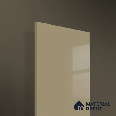 Brown Solid Colors look 2B8061 A 8 Warm Taupe 8 ft x 4 ft Glossy Finish Decorative Laminate - 1 mm | Suitable for Living Room, Kitchen, Office | Matching Edgeband 110135 from Rehau