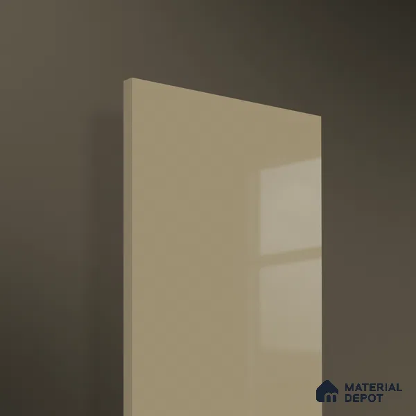 Brown Solid Colors look 2B8061 A 8 Warm Taupe 8 ft x 4 ft Glossy Finish Decorative Laminate - 1 mm | Suitable for Living Room, Kitchen, Office | Matching Edgeband 110135 from Rehau
