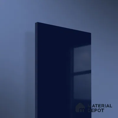 Blue Solid Colors look 2B4134 A 8 Indigo Night 8 ft x 4 ft Glossy Finish Decorative Laminate - 1 mm | Suitable for Living Room, Kitchen, Office | Matching Edgeband 10207 SHGL from Prism