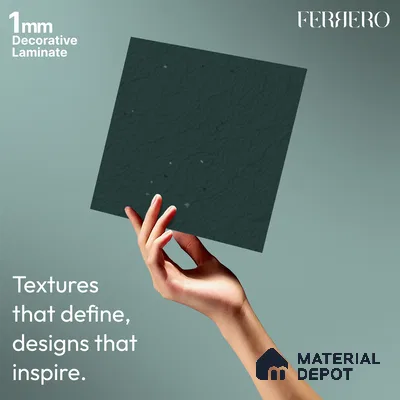 Stone look 2B8092 A 175 Night Navy 8 ft x 4 ft Texture Finish Decorative Laminate - 1 mm | Suitable for Bedroom, TV Unit, Wardrobe, Kitchen Cabinet | Matching Edgeband 10173 from Prism