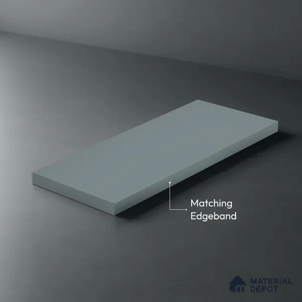 Grey Solid Colors look 2B8089 A 155 Steel Breeze 8 ft x 4 ft Matte Finish Decorative Laminate - 1 mm | Suitable for Living Room, Kitchen, Office | Matching Edgeband 1055 from E3