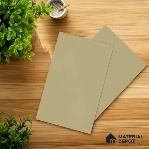 Beige Solid Colors look 2B4151 A 155 Soft Almond 8 ft x 4 ft Matte Finish Decorative Laminate - 1 mm | Suitable for Living Room, Kitchen, Office | Matching Edgeband 10248 from Prism