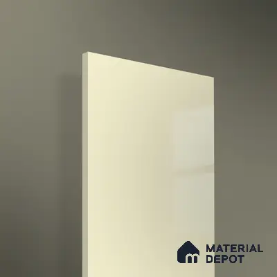 Beige Solid Colors look 2B8058 A 8 Pearl White 8 ft x 4 ft Glossy Finish Decorative Laminate - 1 mm | Suitable for Living Room, Kitchen, Office | Matching Edgeband 6004 HG from Square 1