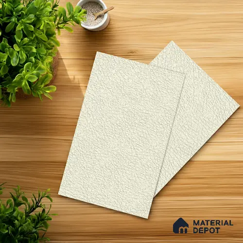 Beige Leather look 2BBR 4003 A 197 Warm Whisper 8 ft x 4 ft Texture Finish Decorative Laminate - 1 mm | Suitable for Bedroom, TV Unit, Wardrobe, Kitchen Cabinet | Matching Edgeband 75637 from Rehau