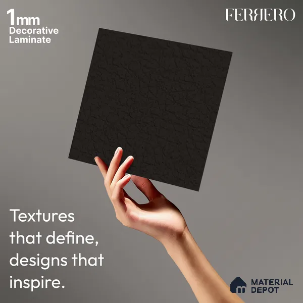 Brown Leather Look 2B4137 A 197 8 ft x 4 ft Texture Finish Decorative Laminate - 1 mm | Suitable for TV Unit, Wardrobe, Kitchen Cabinets