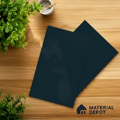 Blue Solid Colors look 2B8094 A 155 Stormy Blue 8 ft x 4 ft Matte Finish Decorative Laminate - 1 mm | Suitable for Living Room, Kitchen, Office | Matching Edgeband 10260 from Prism