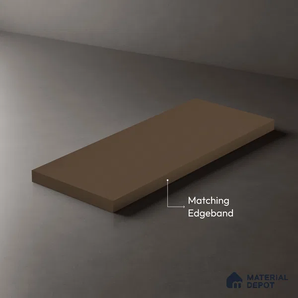 Brown Solid Colors look 8091 A 155 Mocha Blush 8 ft x 4 ft Matte Finish Decorative Laminate - 1 mm | Suitable for Living Room, Kitchen, Office | Matching Edgeband 1021 from E3
