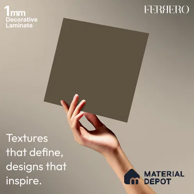 Beige Solid Colors look 2B8090 A 155 Taupe Mist 8 ft x 4 ft Matte Finish Decorative Laminate - 1 mm | Suitable for Living Room, Kitchen, Office | Matching Edgeband 10150 from Prism