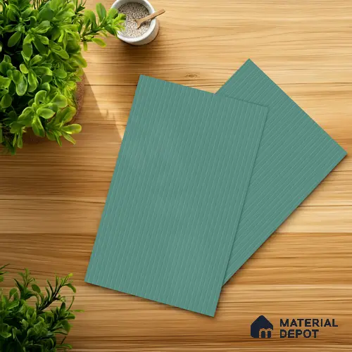 Cool Mint Teal Fluted Solid Color 2B8116 A 191 Cool Mint 8 ft x 4 ft Matte Finish Decorative Laminate - 1 mm | Suitable for TV Unit,Wardrobe, Kitchen Cabinets