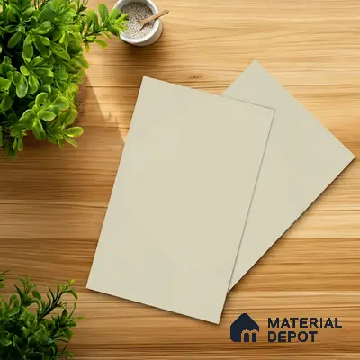 Ivory Mist Beige Fluted Solid Color 2B8114 A 191 Ivory Mist 8 ft x 4 ft Matte Finish Decorative Laminate - 1 mm | Suitable for TV Unit,Wardrobe, Kitchen Cabinets