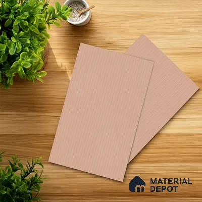 Blush Pink Fluted Solid Color 2B8119 A 191 Blush 8 ft x 4 ft Matte Finish Decorative Laminate - 1 mm | Suitable for TV Unit,Wardrobe, Kitchen Cabinets