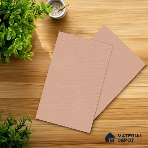Blush Pink Fluted Solid Color 2B8119 A 191 Blush 8 ft x 4 ft Matte Finish Decorative Laminate - 1 mm | Suitable for TV Unit,Wardrobe, Kitchen Cabinets