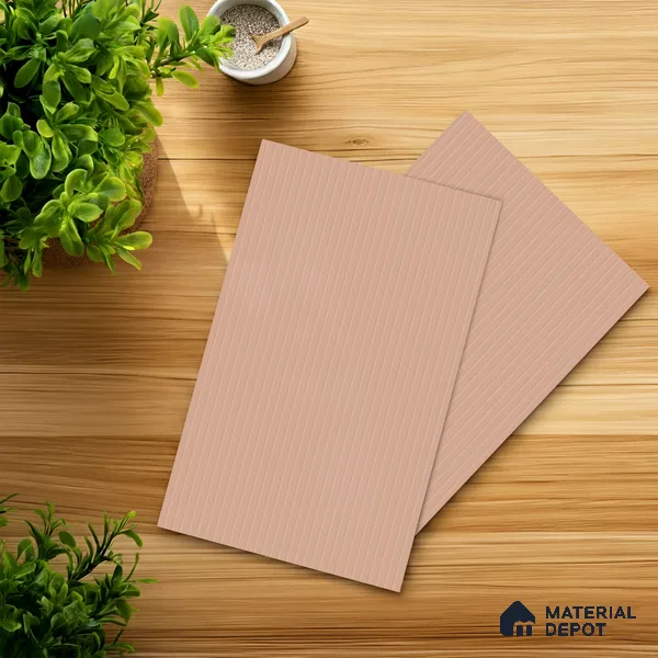 Blush Pink Fluted Solid Color 2B8119 A 191 Blush 8 ft x 4 ft Matte Finish Decorative Laminate - 1 mm | Suitable for TV Unit,Wardrobe, Kitchen Cabinets