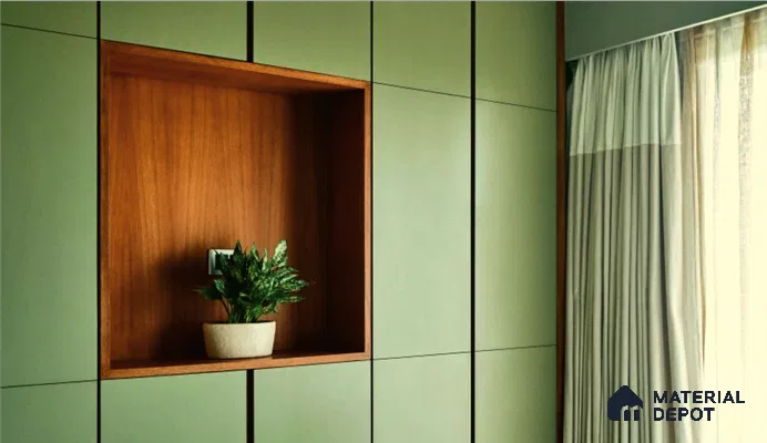 Green Solid Colors Look MT 719 8 ft x 4 ft Matte Finish 6H Anti Scratch Acrylic Laminate - 1.5 mm | Suitable for Living Room, Kitchen, Office