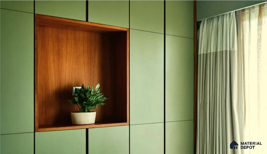 Green Solid Colors Look MT 719 8 ft x 4 ft Matte Finish 6H Anti Scratch Acrylic Laminate - 1.5 mm | Suitable for Living Room, Kitchen, Office