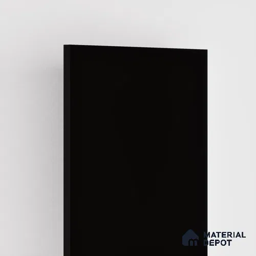 Jet Black Solid Colors Look LM 21709 8 ft x 4 ft High Gloss Finish 6H Anti Scratch Acrylic Laminate - 1.5 mm | Suitable for Living Room, Kitchen, Office