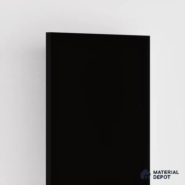 Jet Black Solid Colors Look LM 21709 8 ft x 4 ft High Gloss Finish 6H Anti Scratch Acrylic Laminate - 1.5 mm | Suitable for Living Room, Kitchen, Office