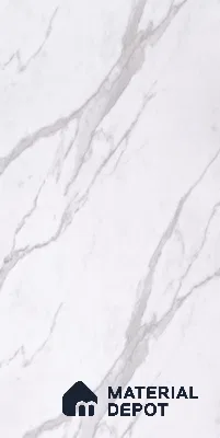 White Marble Look LM 21678 8 ft x 4 ft High Gloss Finish 6H Anti Scratch Acrylic Laminate - 1.5 mm | Suitable for TV Unit, Wardrobe, Kitchen Cabinets
