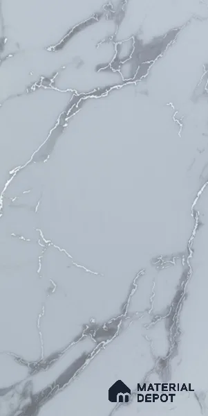 Grey Marble Look LM 21669 8 ft x 4 ft High Gloss Finish 6H Anti Scratch Acrylic Laminate - 1.5 mm | Suitable for TV Unit, Wardrobe, Kitchen Cabinets