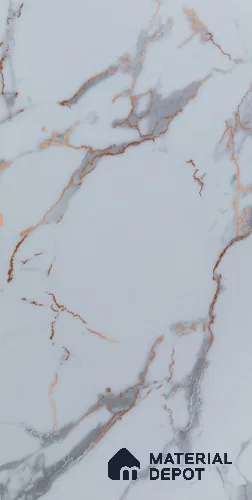 Grey Marble Look LM 06105 8 ft x 4 ft High Gloss Finish 6H Anti Scratch Acrylic Laminate - 1.5 mm | Suitable for TV Unit, Wardrobe, Kitchen Cabinets