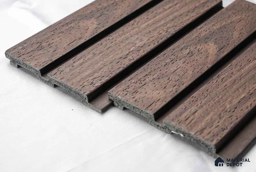 Pentone Wood Finish Brown Charcoal Louvers/Panels | 8 ft x 5 inch - 12 mm | PT 801