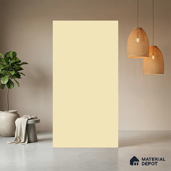 Light Beige Solid Colors Look LM 03807 8 ft x 4 ft Matte Finish Decorative Laminate - 1 mm | Suitable for Living Room, Kitchen, Office