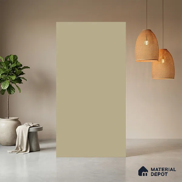 Warm Taupe Beige Solid Colors Look LM 03808 8 ft x 4 ft Matte Finish Decorative Laminate - 1 mm | Suitable for Living Room, Kitchen, Office