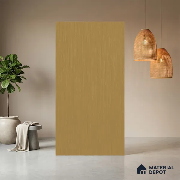 Brown Metallic Look LM 03814 8 ft x 4 ft Matte Finish Decorative Laminate - 1 mm | Suitable for TV Unit, Wardrobe, Kitchen Cabinets