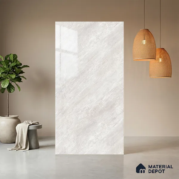 Stone Look LM 03825 8 ft x 4 ft High Gloss Finish Decorative Laminate - 1 mm | Suitable for TV Unit, Wardrobe, Kitchen Cabinets