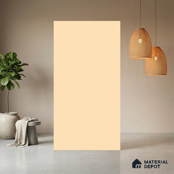 Light Beige Solid Colors Look LM 03854 8 ft x 4 ft Matte Finish Decorative Laminate - 1 mm | Suitable for Living Room, Kitchen, Office