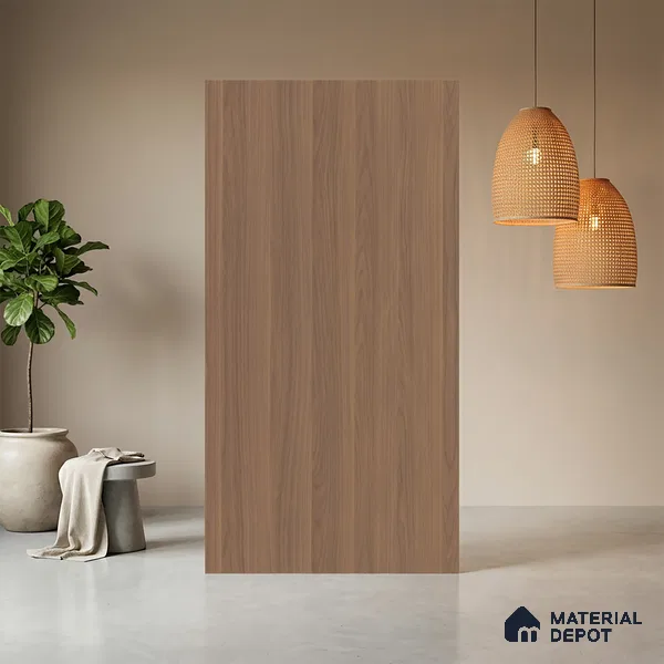 Wooden Look LM 03860 Sap Walnut 8 ft x 4 ft Texture Finish Decorative Laminate - 1 mm | Suitable for TV Unit, Wardrobe, Kitchen Cabinets