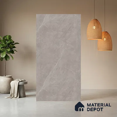Grey Marble Look LM 03890 8 ft x 4 ft Matte Finish Decorative Laminate - 1 mm | Suitable for TV Unit, Wardrobe, Kitchen Cabinets