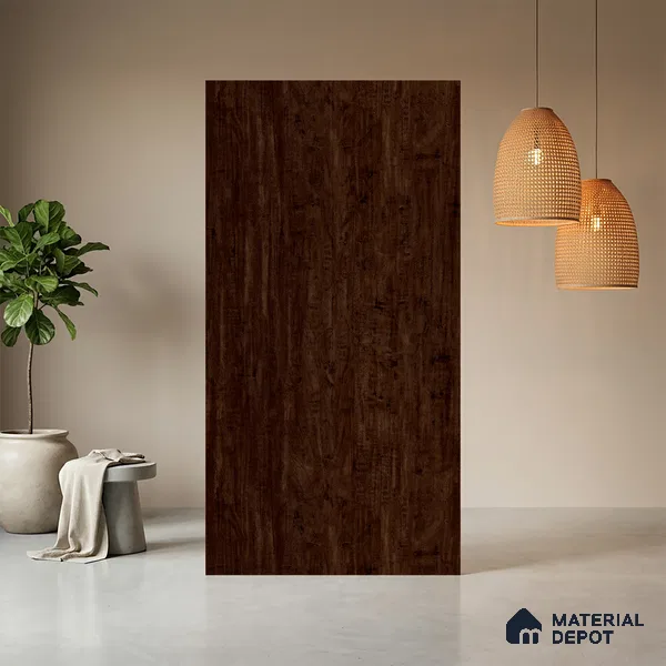 Wooden Look LM 03925 Suton Walnut 8 ft x 4 ft Texture Finish Decorative Laminate - 1 mm | Suitable for TV Unit, Wardrobe, Kitchen Cabinets