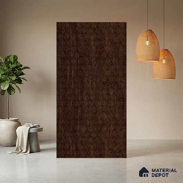 Wooden Look LM 03947 Suton Walnut 8 ft x 4 ft Texture Finish Decorative Laminate - 1 mm | Suitable for TV Unit, Wardrobe, Kitchen Cabinets