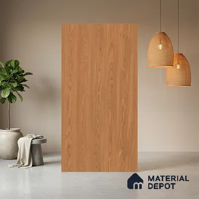 Wooden Look LM 03968 Masai Teak 8 ft x 4 ft Suede Finish Decorative Laminate - 1 mm | Suitable for TV Unit, Wardrobe, Kitchen Cabinets