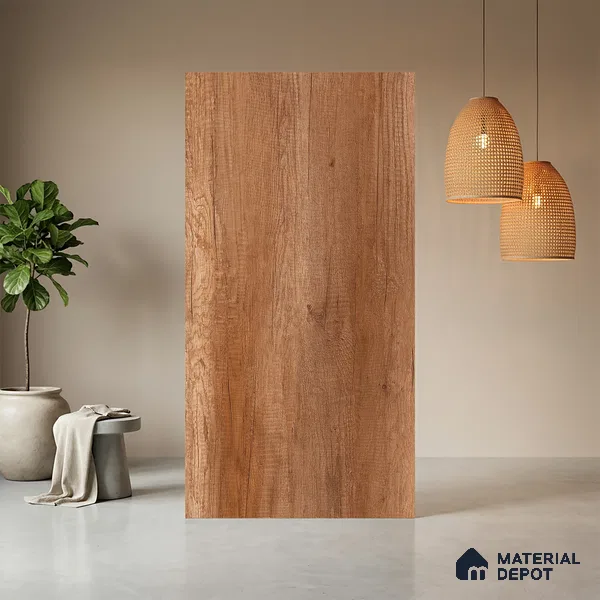 Wooden Look LM 03975 Canyon Monument Oak 8 ft x 4 ft Suede Finish Decorative Laminate - 1 mm | Suitable for TV Unit, Wardrobe, Kitchen Cabinets