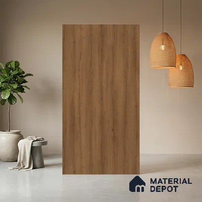 Wooden Look LM 03981 Malaysian Wood 8 ft x 4 ft Suede Finish Decorative Laminate - 1 mm | Suitable for TV Unit, Wardrobe, Kitchen Cabinets
