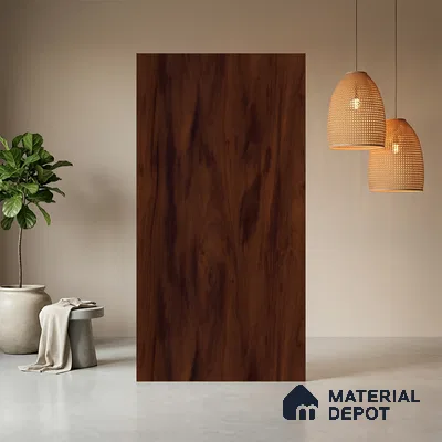 Wooden Look LM 03991 Sisam Walnut 8 ft x 4 ft Suede Finish Decorative Laminate - 1 mm | Suitable for TV Unit, Wardrobe, Kitchen Cabinets