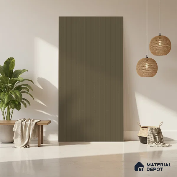 Brown Fabric Look LM 20095 8 ft x 4 ft Texture Finish Decorative Laminate - 1 mm | Suitable for TV Unit, Wardrobe, Kitchen Cabinets