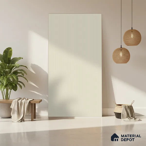 Beige Fabric Look LM 20100 8 ft x 4 ft Texture Finish Decorative Laminate - 1 mm | Suitable for TV Unit, Wardrobe, Kitchen Cabinets